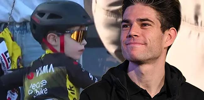 Zo vader, zo zoon! De 4-jarige zoon van Wout van Aert haalt het podium bij zijn wielerdebuut